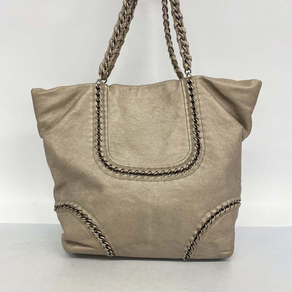 CHANEL Brown Leather Tote Bag - Picture 11 of 11